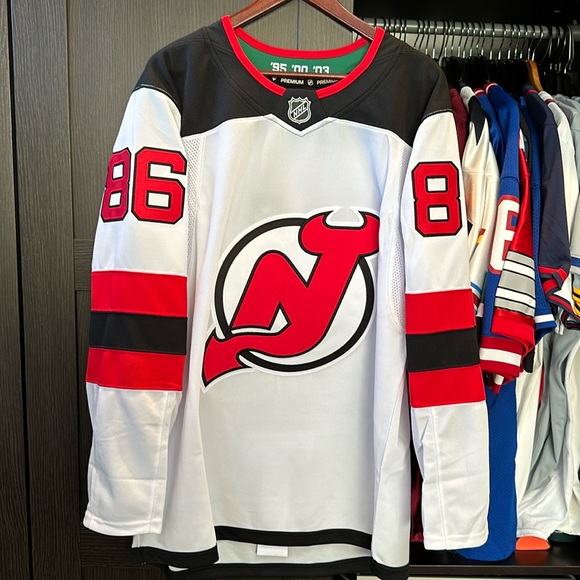 Jack Hughes White New Jersey Devils Fanatics Away Premium